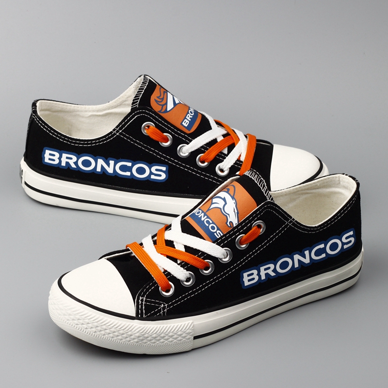 Women's Denver Broncos Repeat Print Low Top Sneakers 001